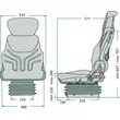 Compacto Confort W ülés (MSG 93/721). Barna szövet háttámla hosszabítás , hosszanti horizontális rugózással